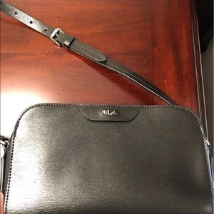 Black leather Ralph Lauren Cross Body handbag