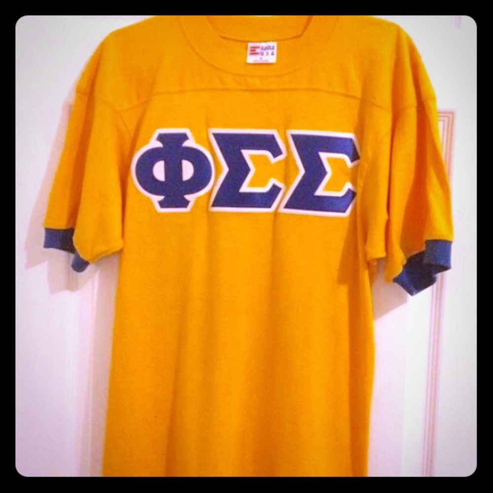 Phi Sigma Sigma letters jersey