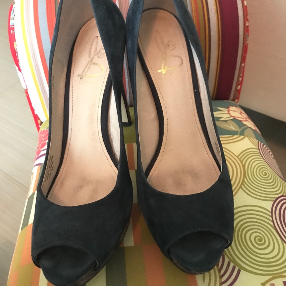 Navy Blue suede shoes