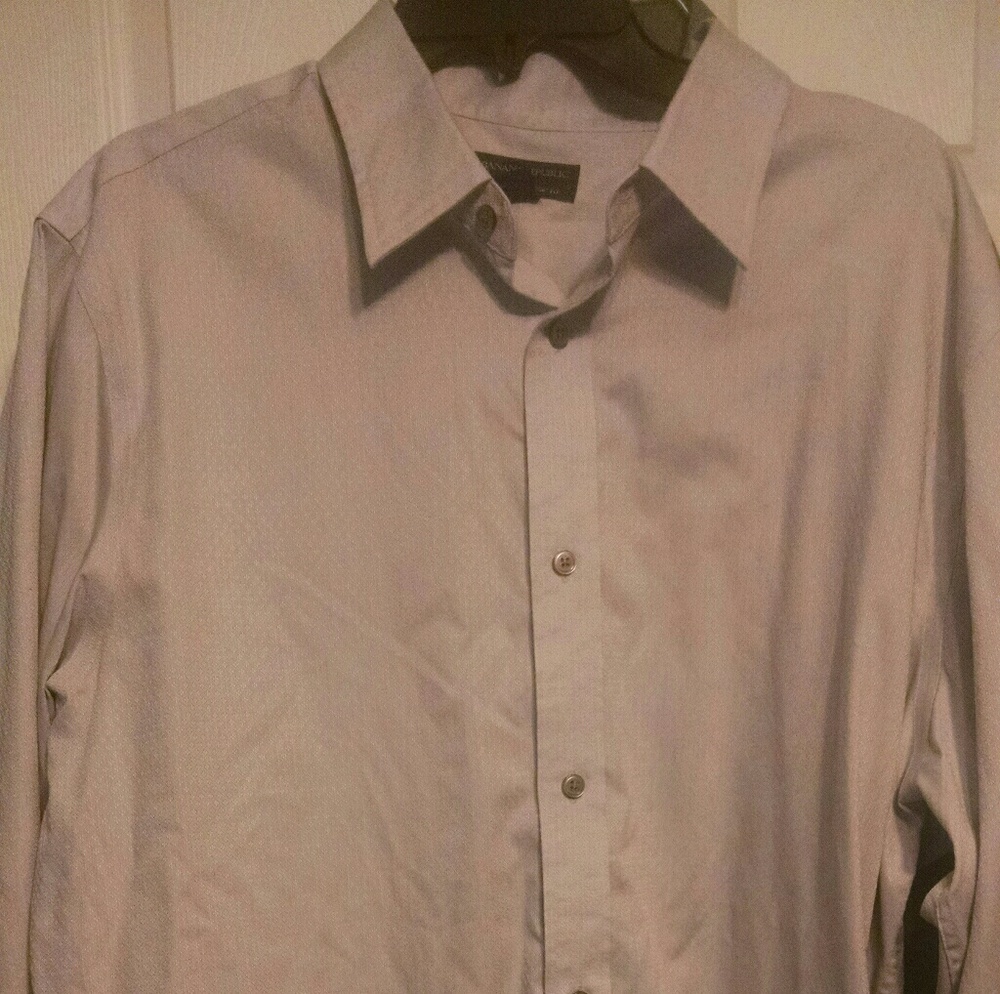 Banana Republic Light Blue Gray Dress Shirt