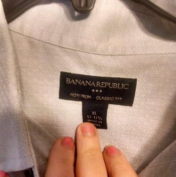 Banana Republic Light Blue Gray Dress Shirt - Picture 3 of 3