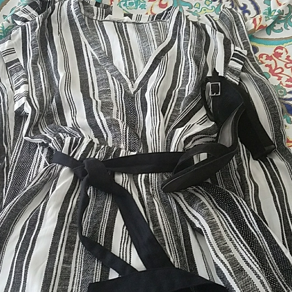 H&M Black and White Dress