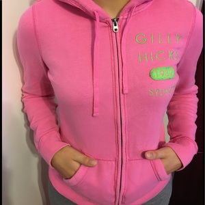 Pink Gilly Hicks Zip Up Sweater