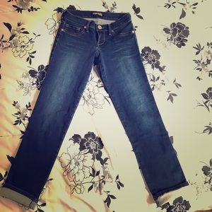 Express cropped jean leggings (low rise)