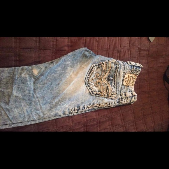 Rock revival men's jeans