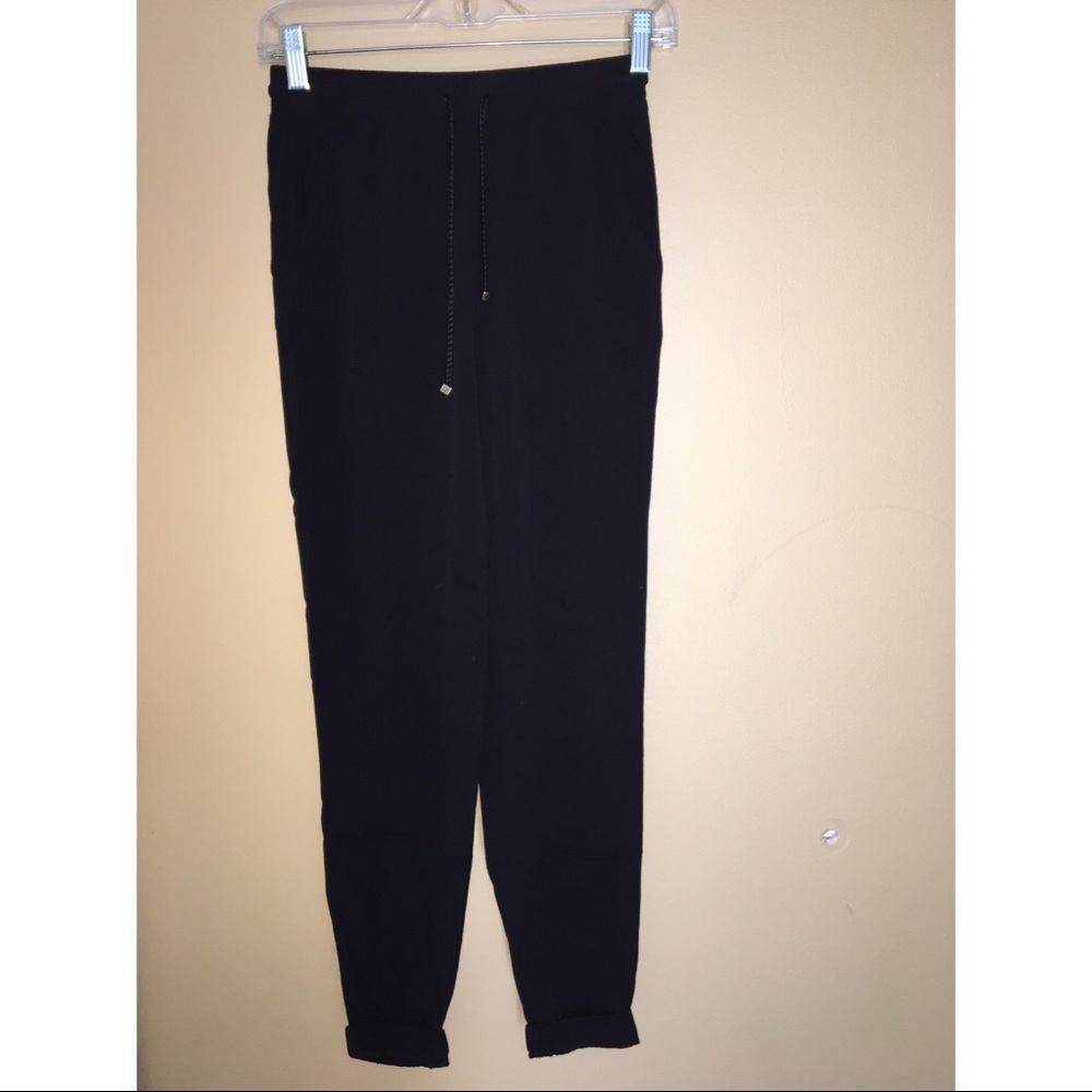 Bebe cuffed drawstring pants.