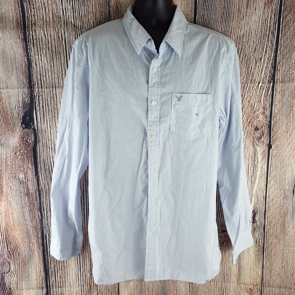 Mens American Eagle button front dress shirt XL