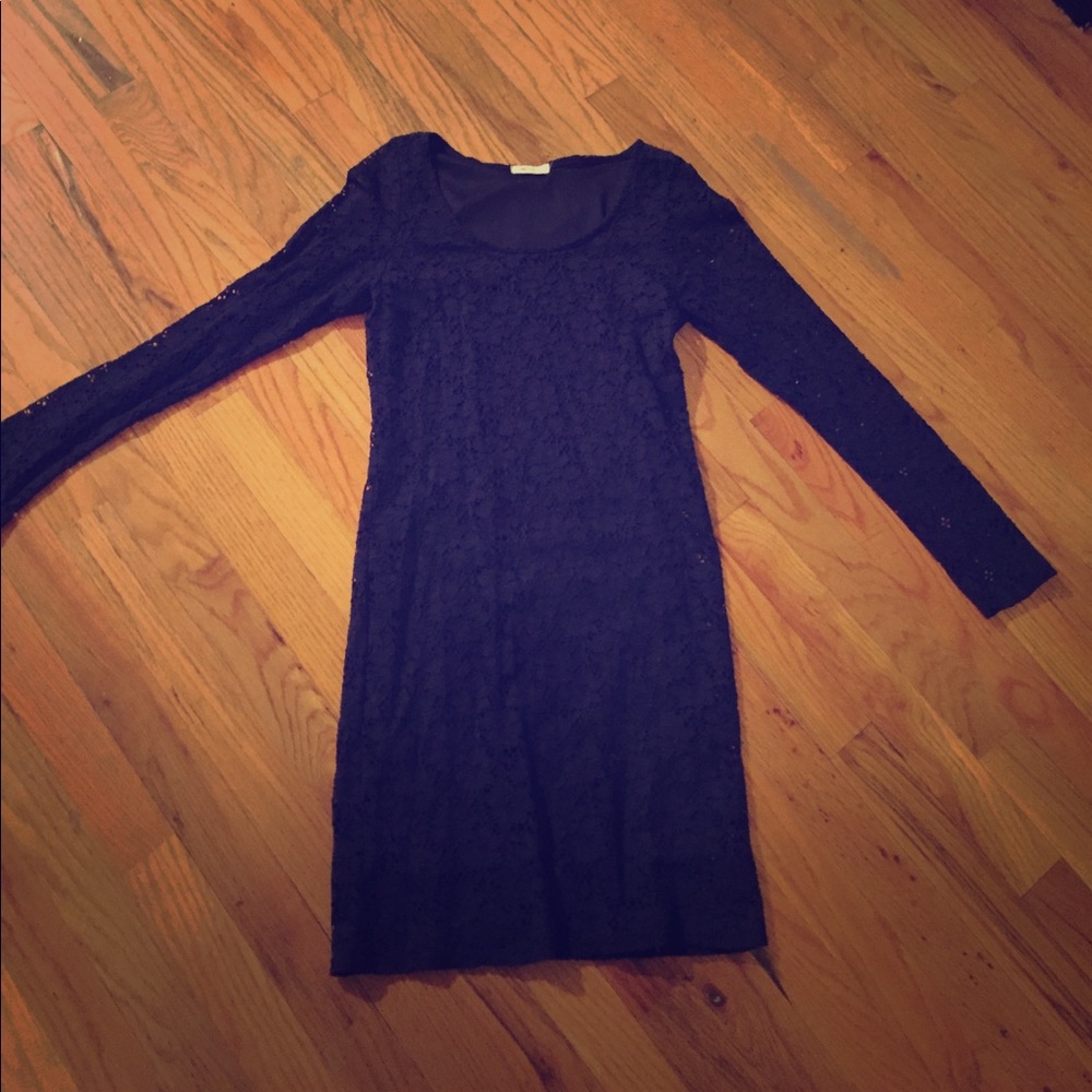 Crochet Navy Blue Dress
