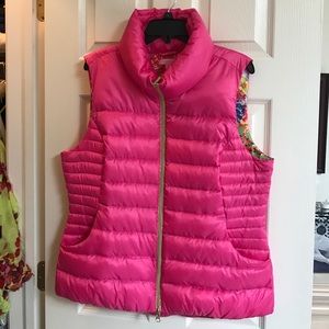 Lilly Pulitzer pink puffer vest
