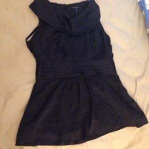 Banana Republic black satin blouse size 4 NWT