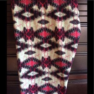LuLaRoe OS Hot Pink, Black and Mint Leggings