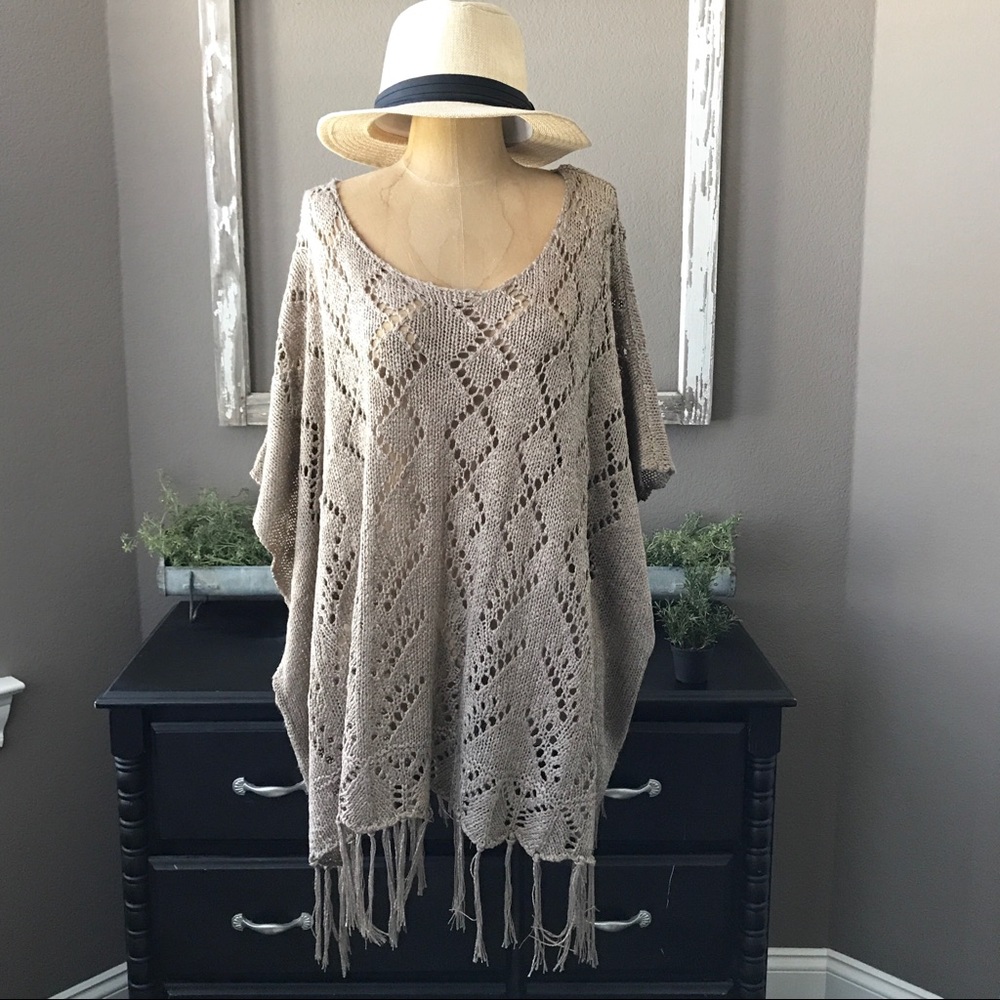 Crochet poncho.