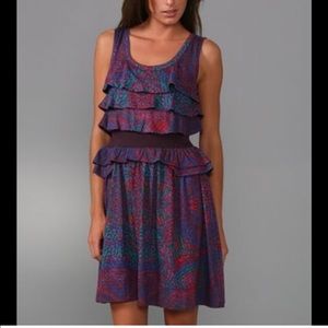 Marc By Marc Jacobs Printed Ruffle Dress - image 1