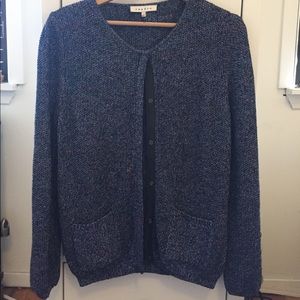 SANDRO knit Cardigan with leather details