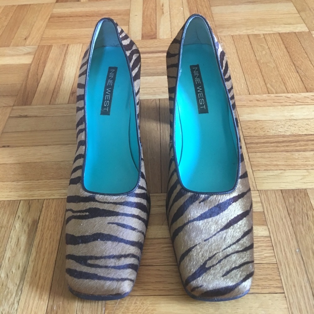 Nine West Mohair Tiger Print Pumps