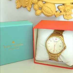 Kate Spade gold watch, gold face