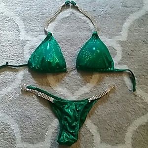 🏆 Competition Bikini Emerald Green