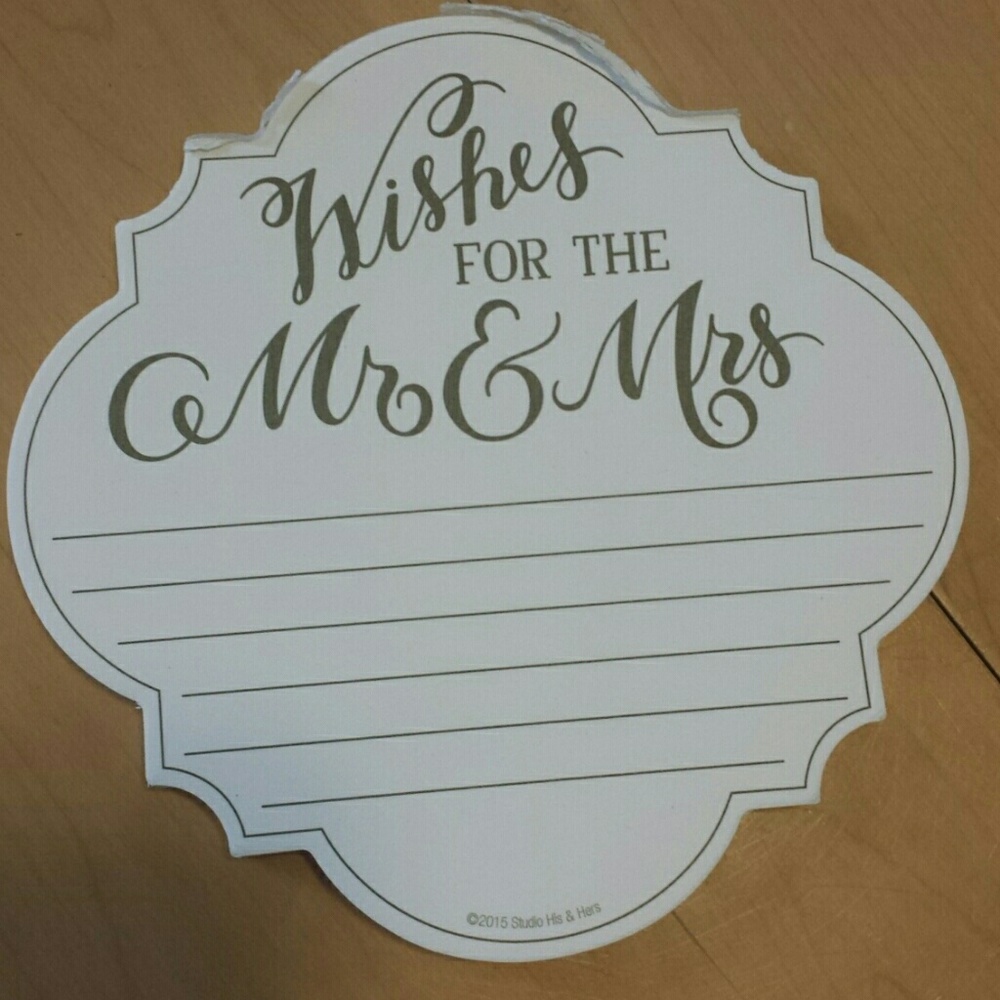 Wishes for the Mr. And Mrs. paper pad