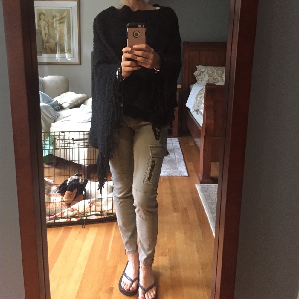 Knit poncho