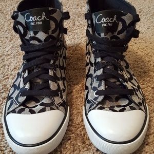 COACH CANVAS HIGH TOP SNEAKERS