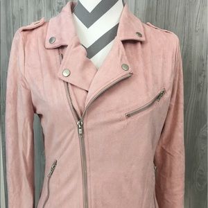 Picket Faux Suede Jacket with detail