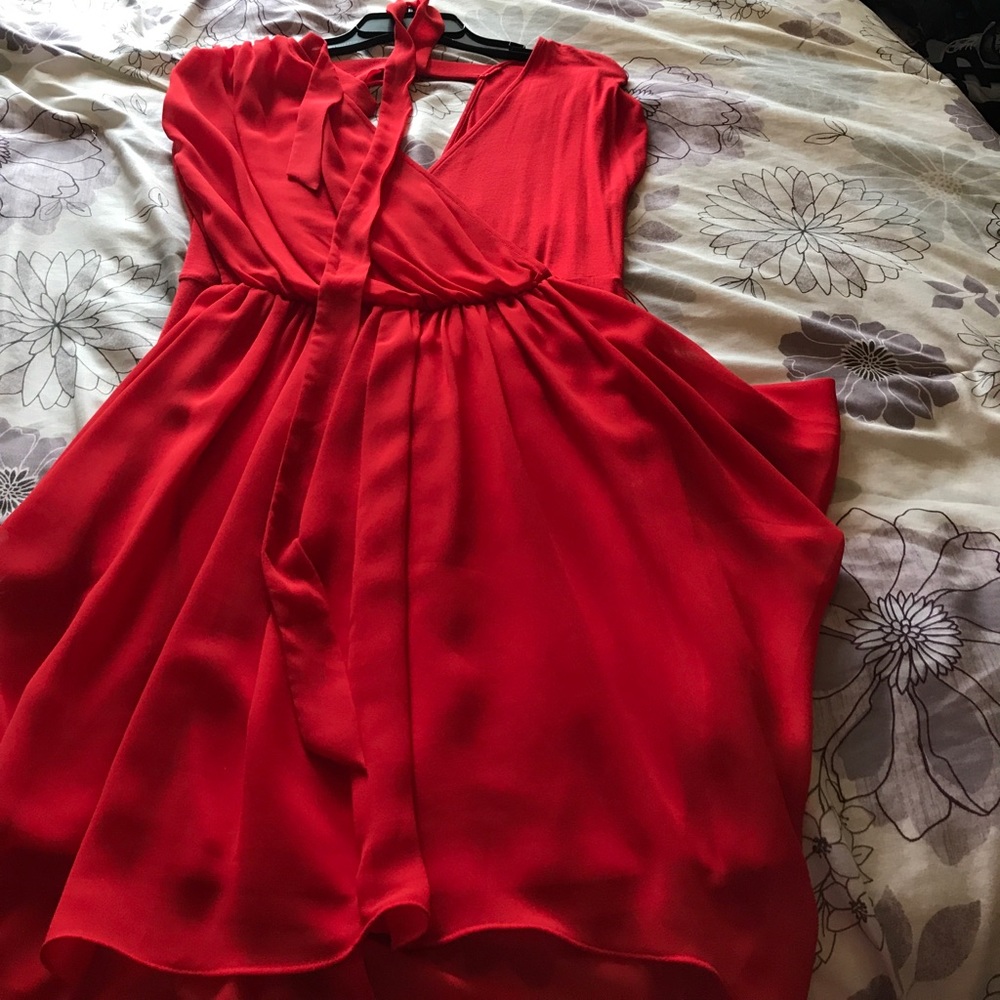 Beautiful red Bebe dress worn once