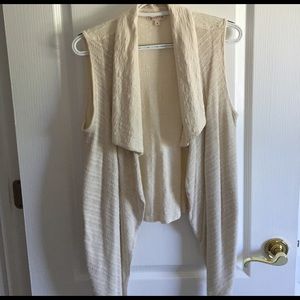 Anthropologie Drapy Cream Vest