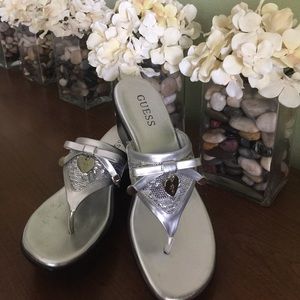 Silver platforms by Guess size 6M