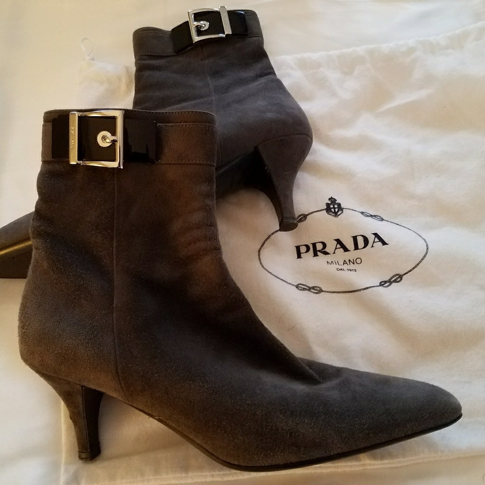 PRADA Suede Ankle Boots