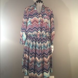NWT! Speechless plus size chevron print dress - 1X