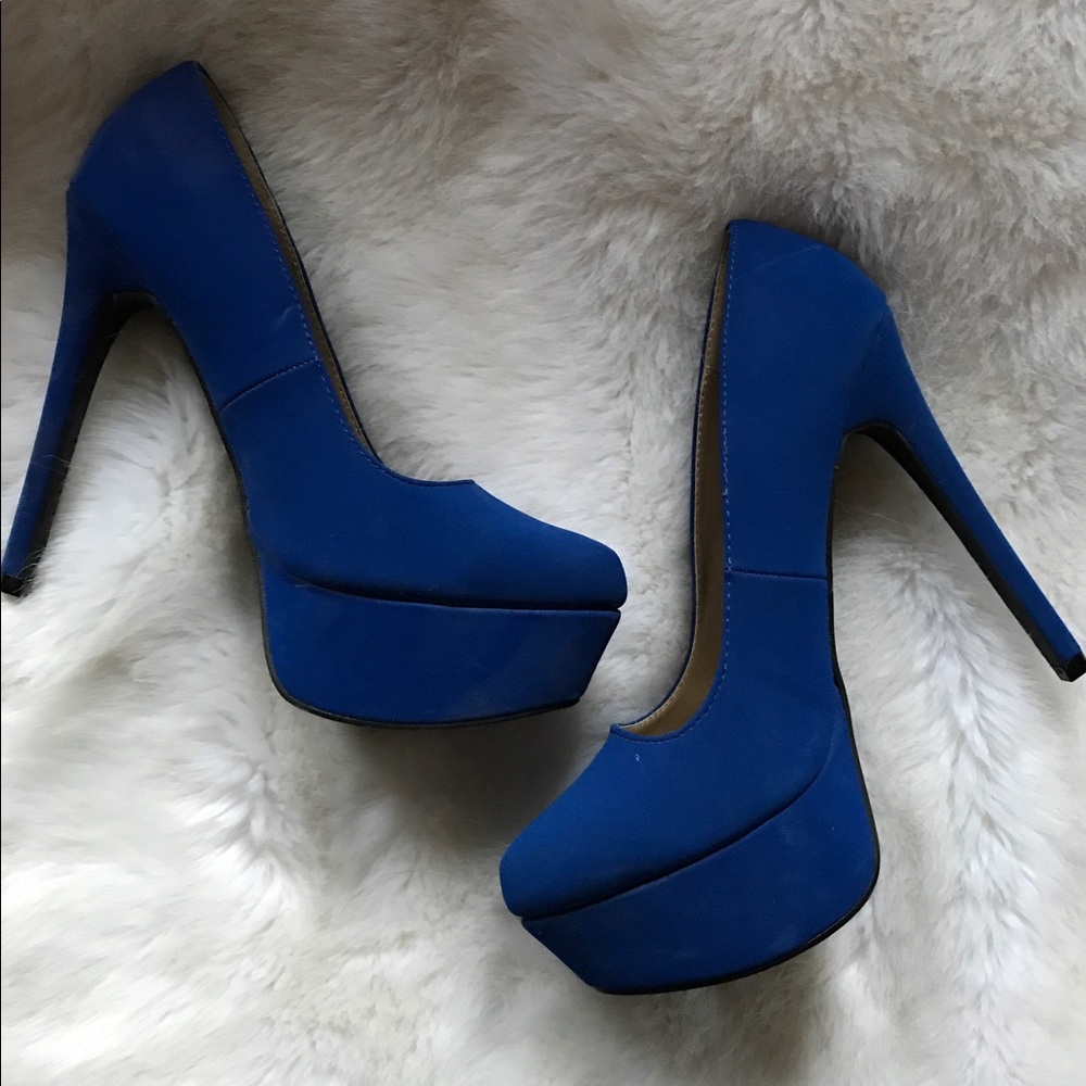 Vibrant blue heels