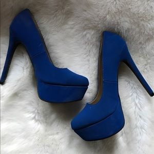 Vibrant blue heels