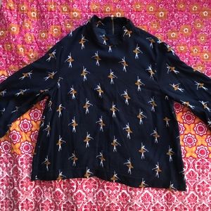 H&M navy ballerina shirt size 8