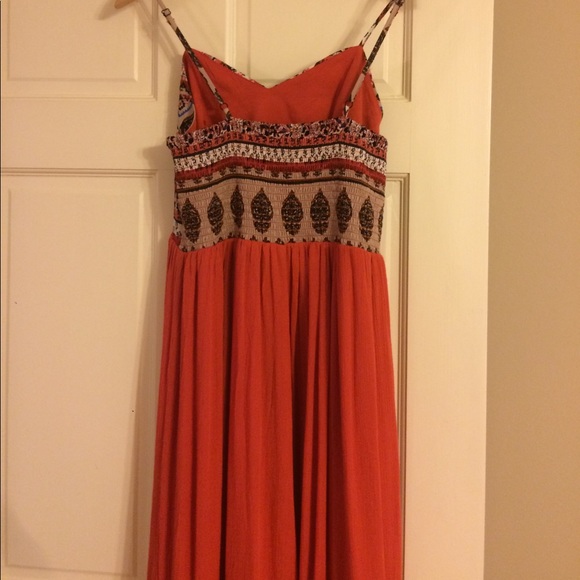 Orange plus multicolored maxi dress - Picture 3 of 4