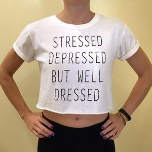 ‼️LAST CHANCE‼️ Graphic Tee, White Crop Top