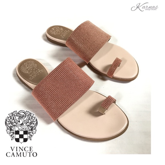 vince camuto rose gold sandals