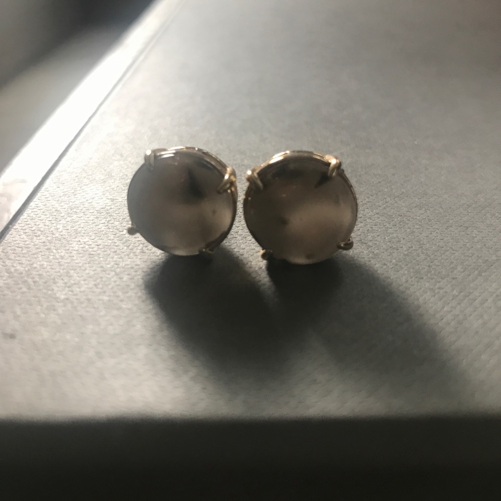 Kate Spade stud earrings - grey colored stones