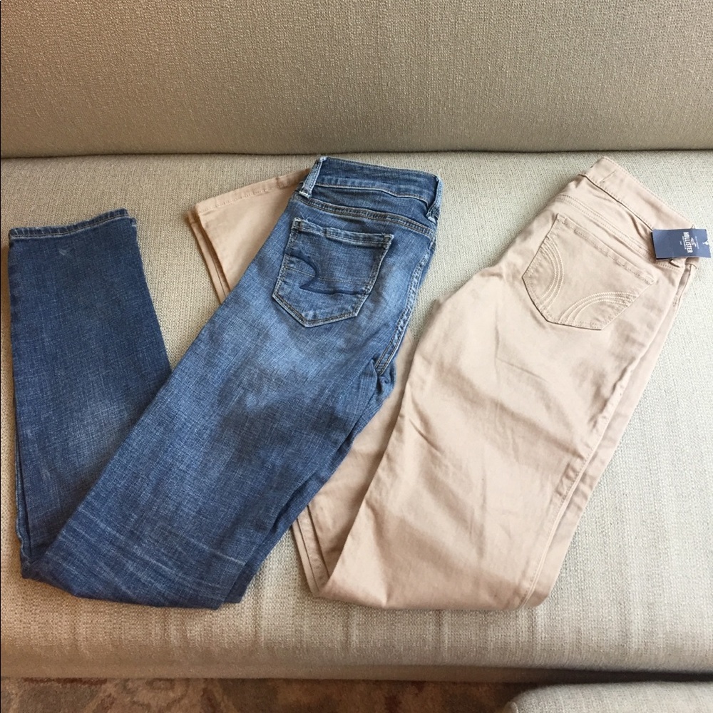 NWT Hollister boot cut pants w/ bonus AE Jeans! 👖