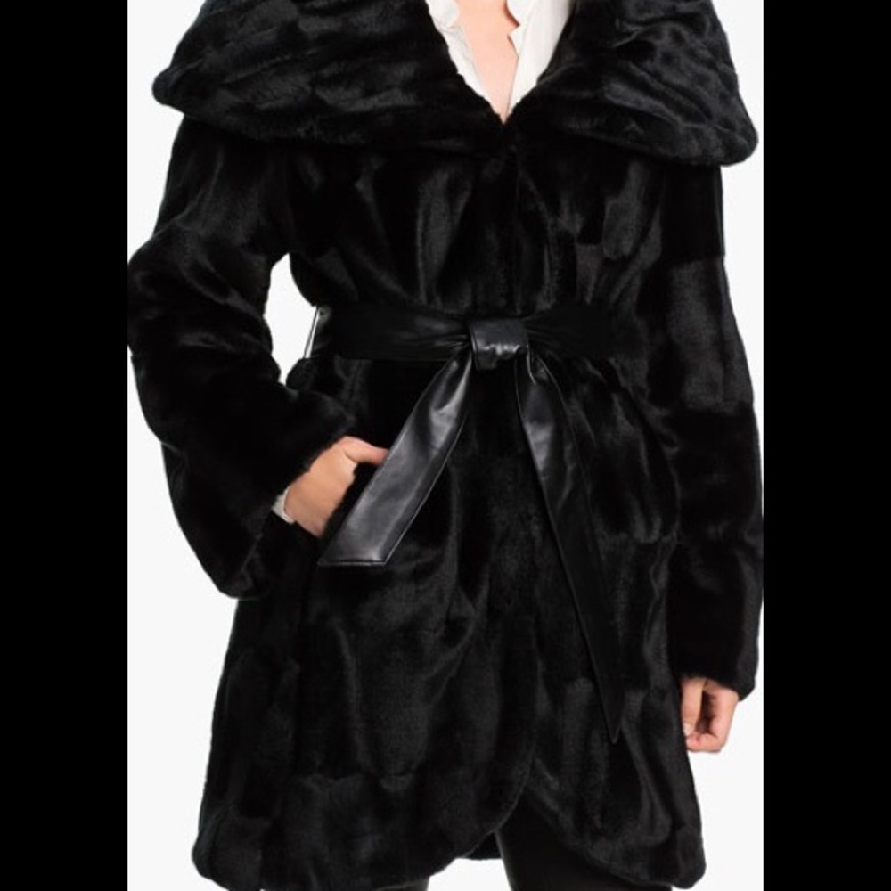 Tahari Marla Fur Coat