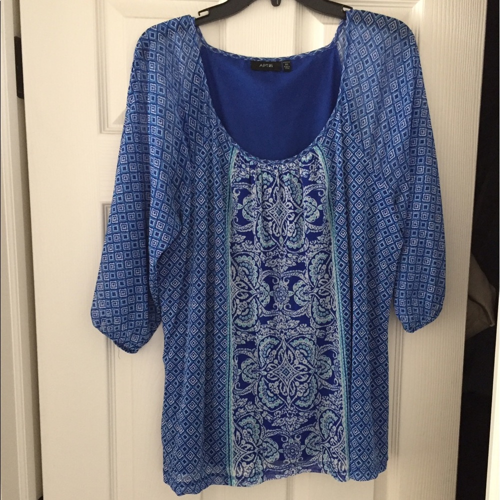 Apt. 9 Peasant Blouse. Size 0X.
