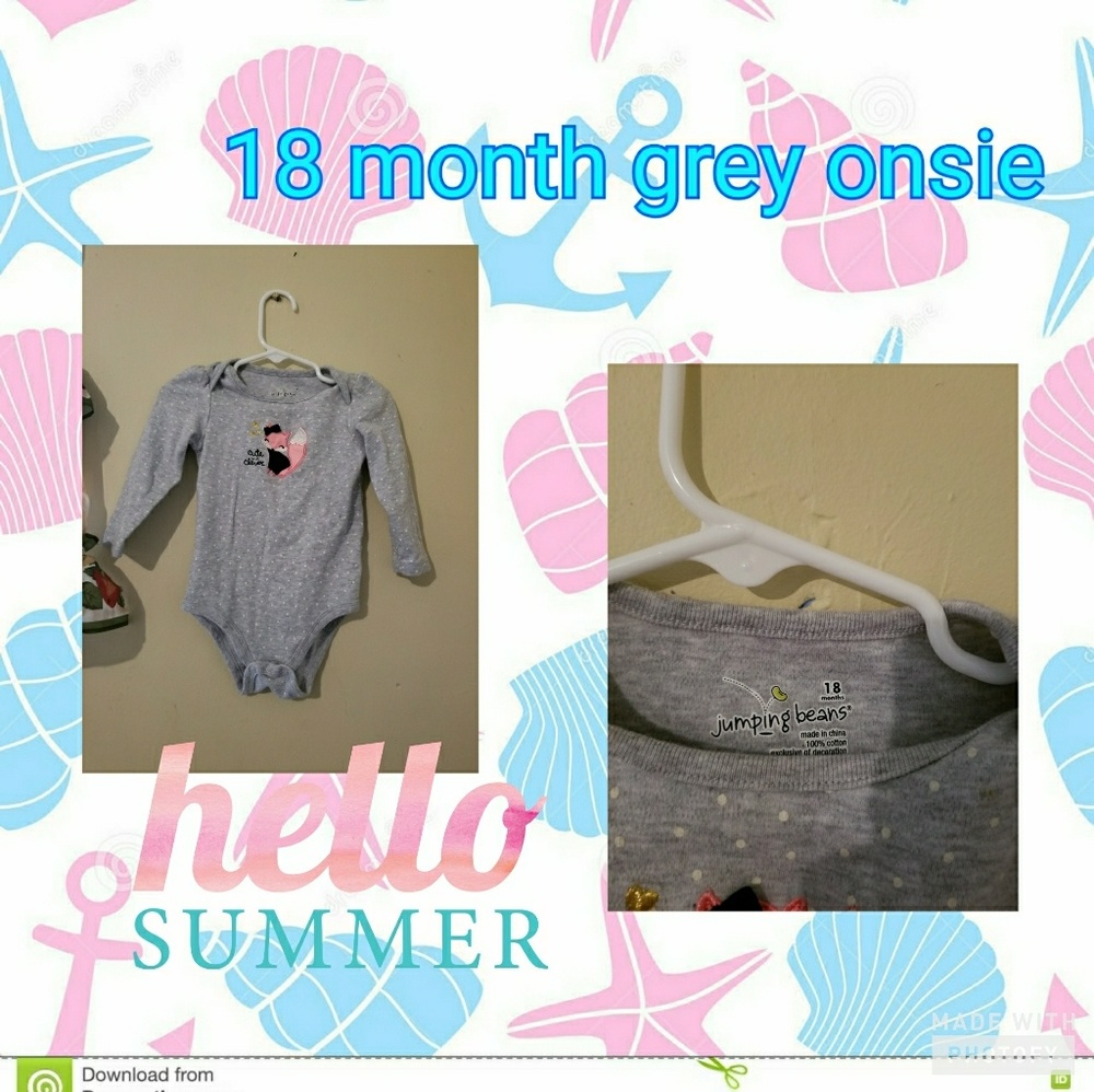 18 months grey onsie