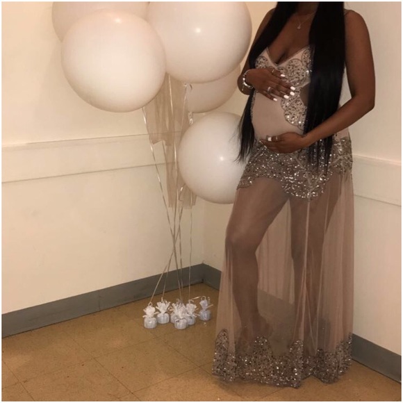 Mesh dress with embellishments - Picture 1 of 2