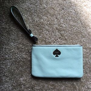 Kate Spade mint green clutch.