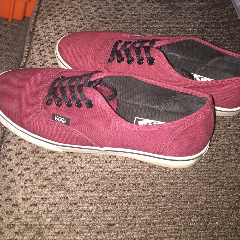 Burgundy VANS shoes size 6