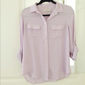 Lavender Work Shirt LOFT -NWOT