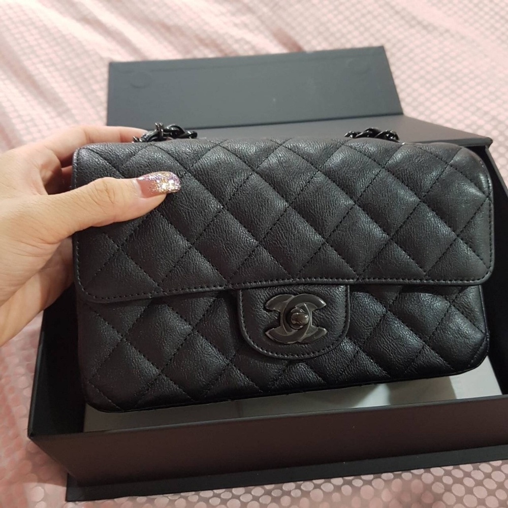 SOLD! Chanel So Black Mini Rectangular
