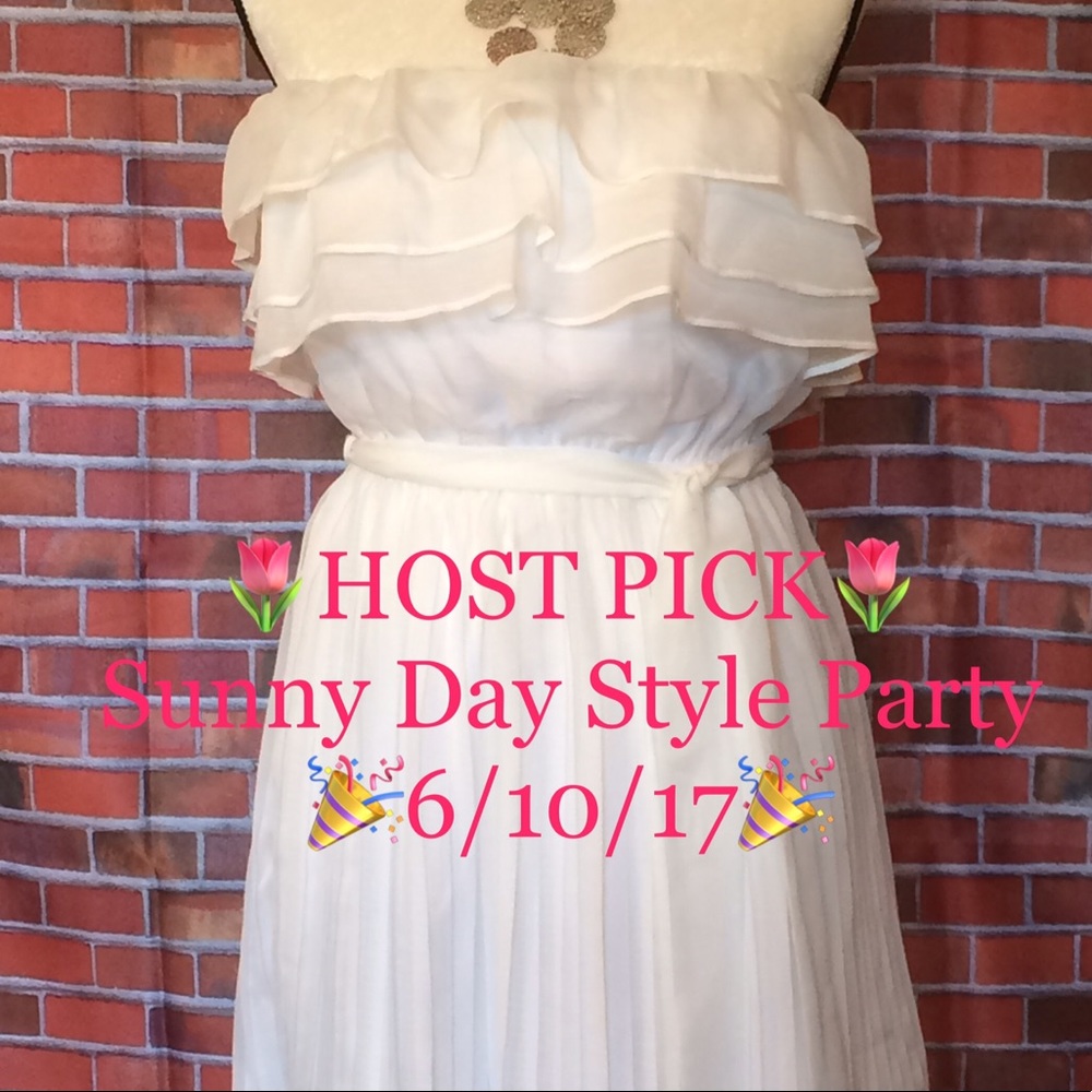 🌷👗HP👗🌷Double Zero - White strapless dress