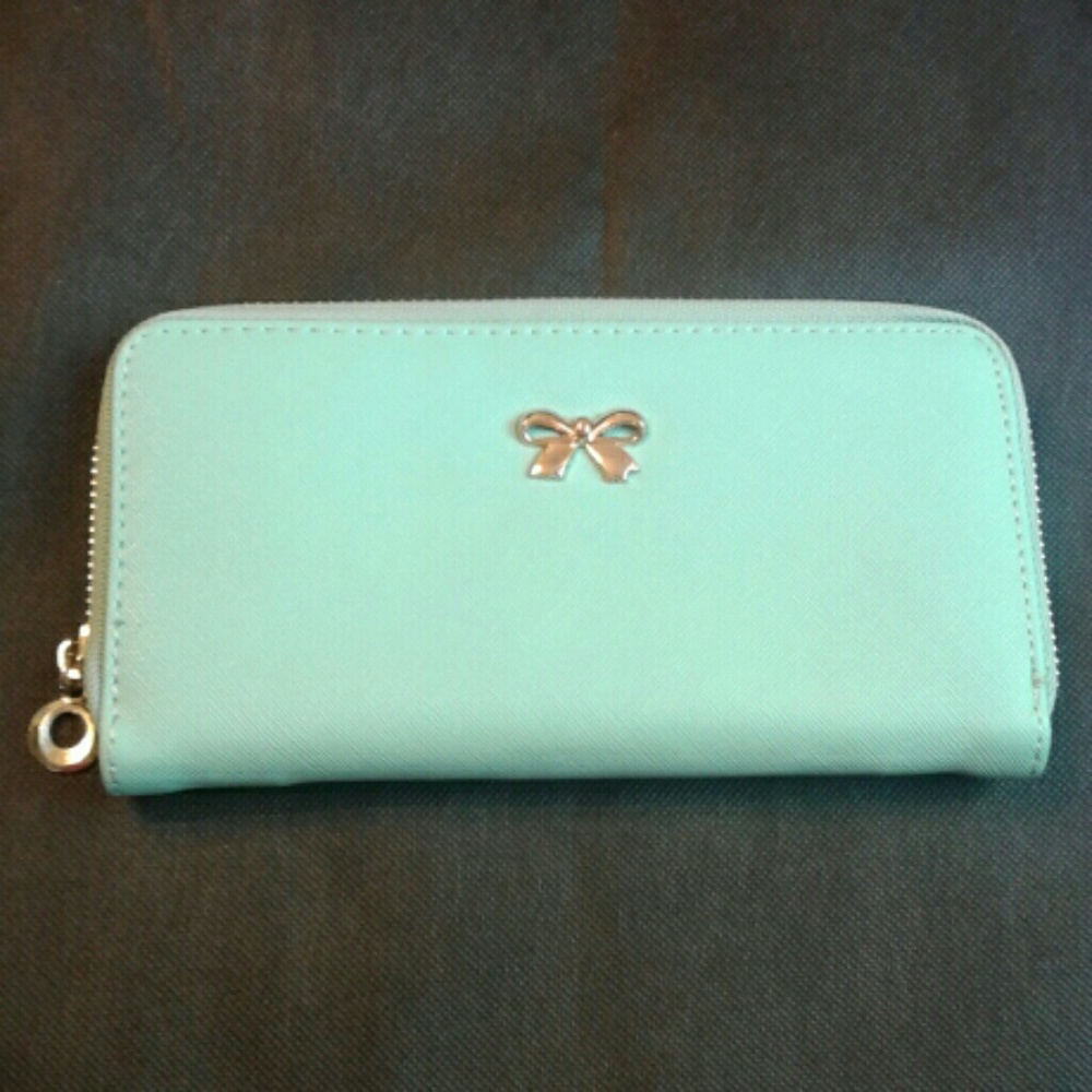Mint green wallet