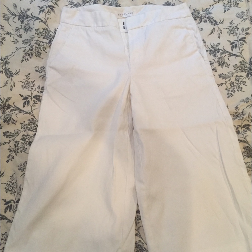 Everlane white culottes, size 4