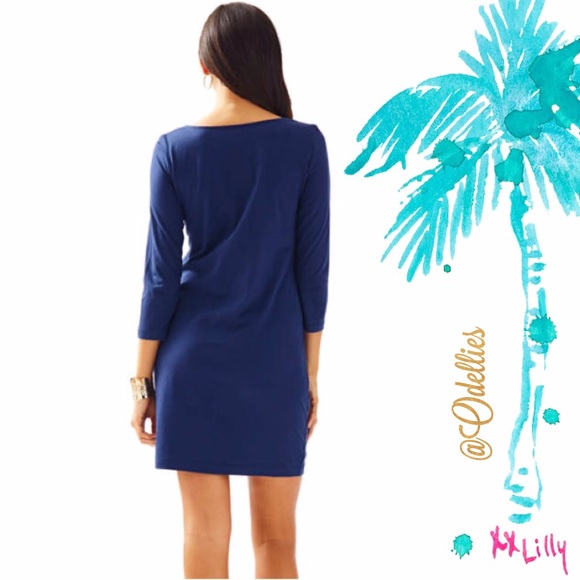 Lilly Pulitzer Marina Dress - True Navy - Picture 2 of 6